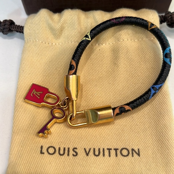 Louis Vuitton Limited Edition Luck it Takashi Murakami Multicolor Bracelet 6.75” - Picture 1 of 9
